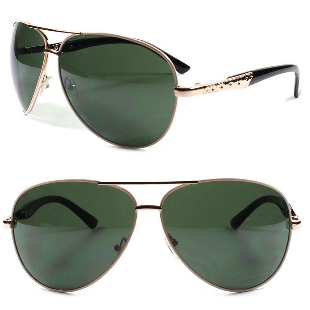 Gold Classic Retro Vintage 80s Old Fashion Hot Mens Womens Aviation Sunglasses